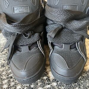 Lanvin Charcoal High-Top Sneakers